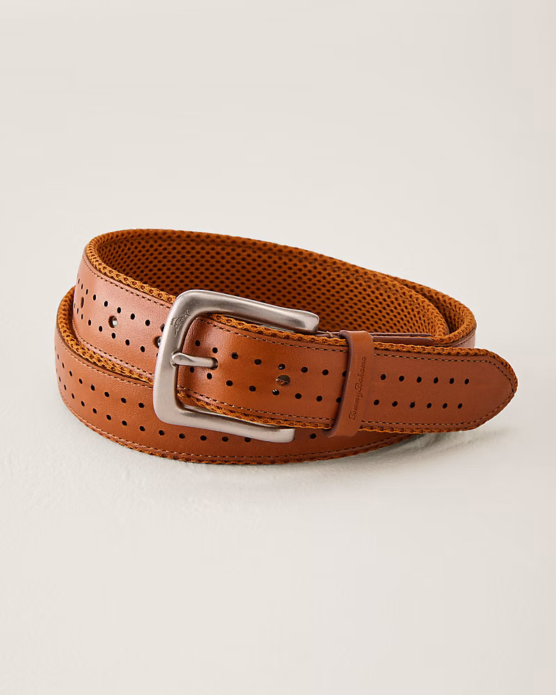 Image of Leather Perforated Belt