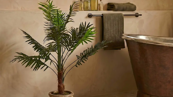 Green Mini Palm Tree Artificial Plant with Pot, 100 cm