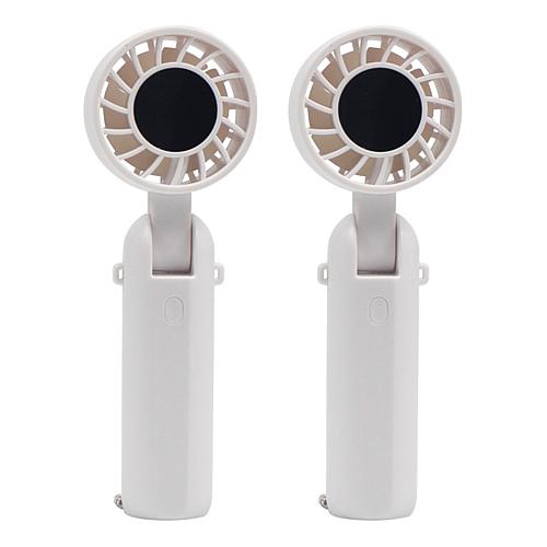 Living Glow 2pk Rechargeable Mini Clip Fan with Charging Block