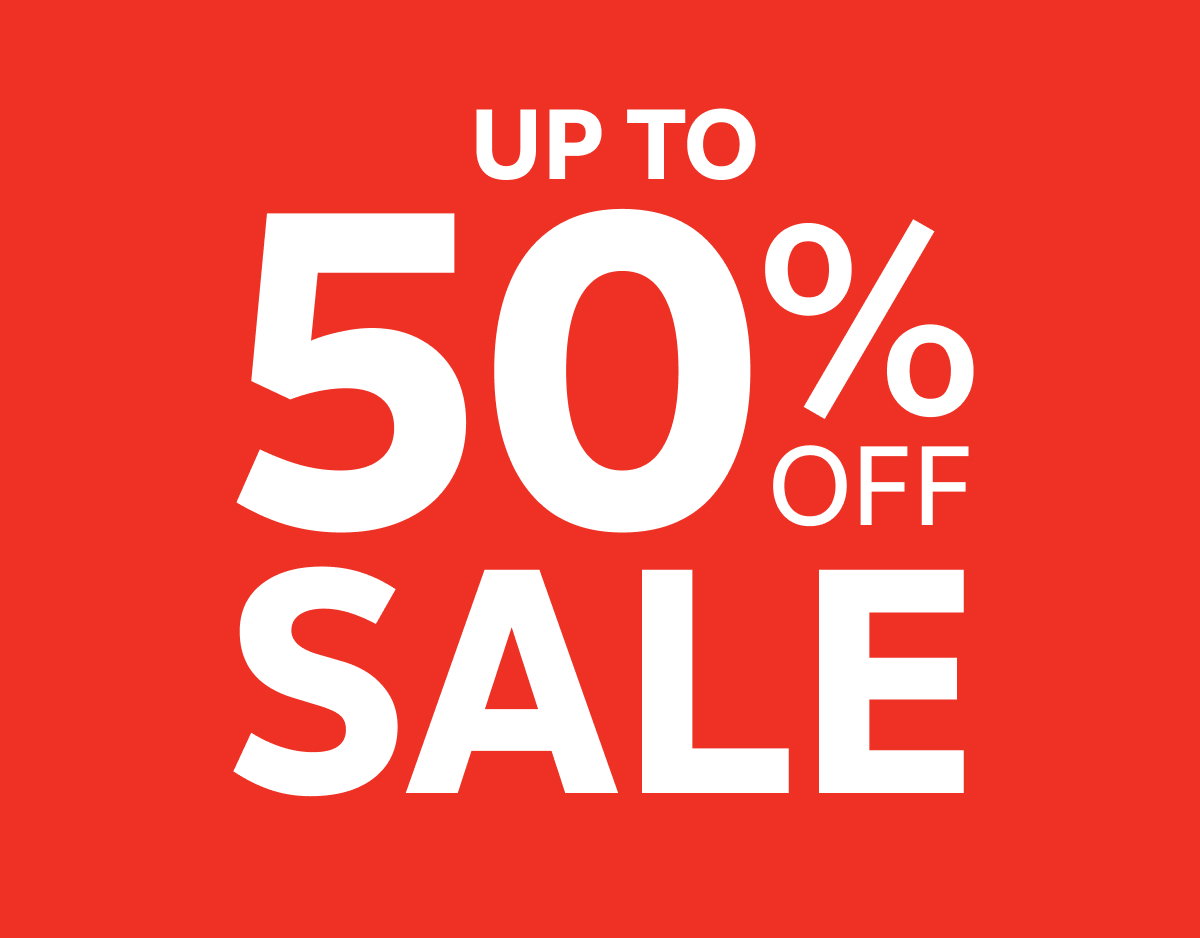 Up to 50% off Sale