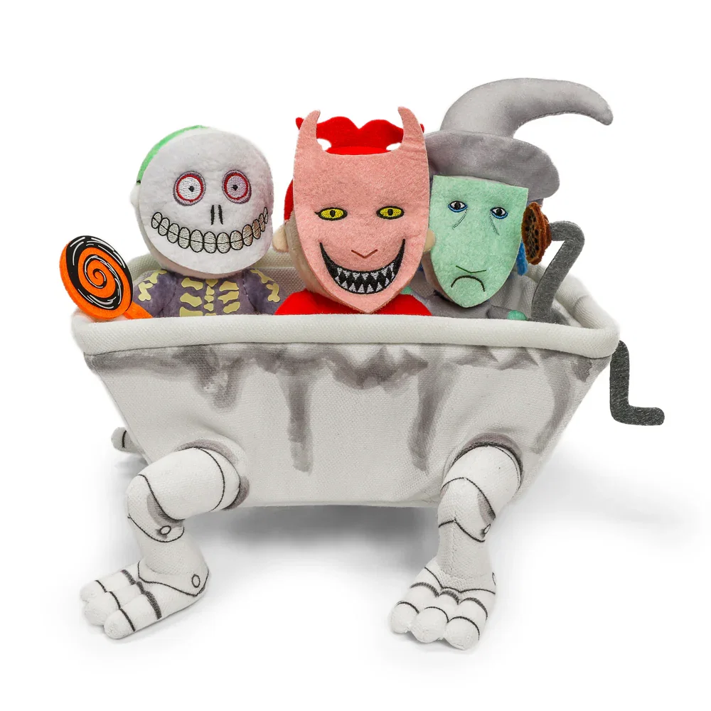 Image of The Nightmare Before Christmas Lock, Shock & Barrel in Bathtub 9” Interactive Plush