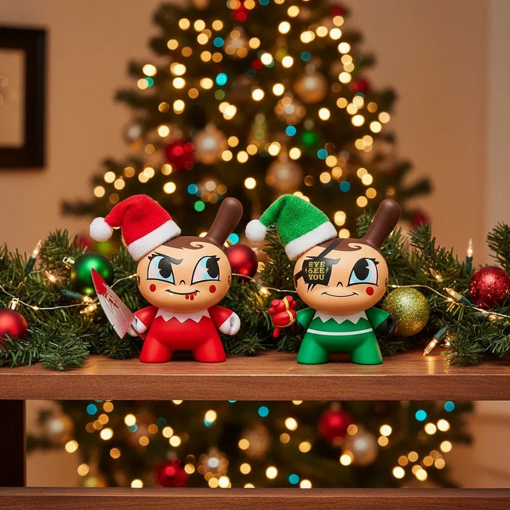 Image of Holiday Dunny: Go Elf Yourself 3" Holiday Dunny Nice & Evil Edition Set