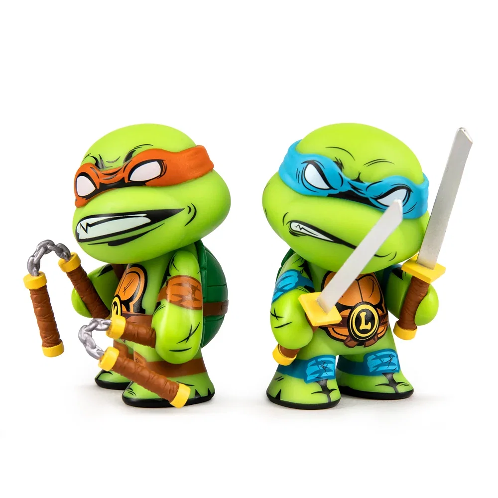 Image of Teenage Mutant Ninja Turtles Leonardo & Michelangelo 3" Vinyl Figure 2-pack
