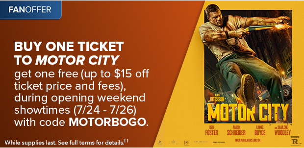 BUY ONE TICKET TO MOTOR CITY GET ONE FREE (UP TO $15 OFF TICKET PRICE AND FEES)††