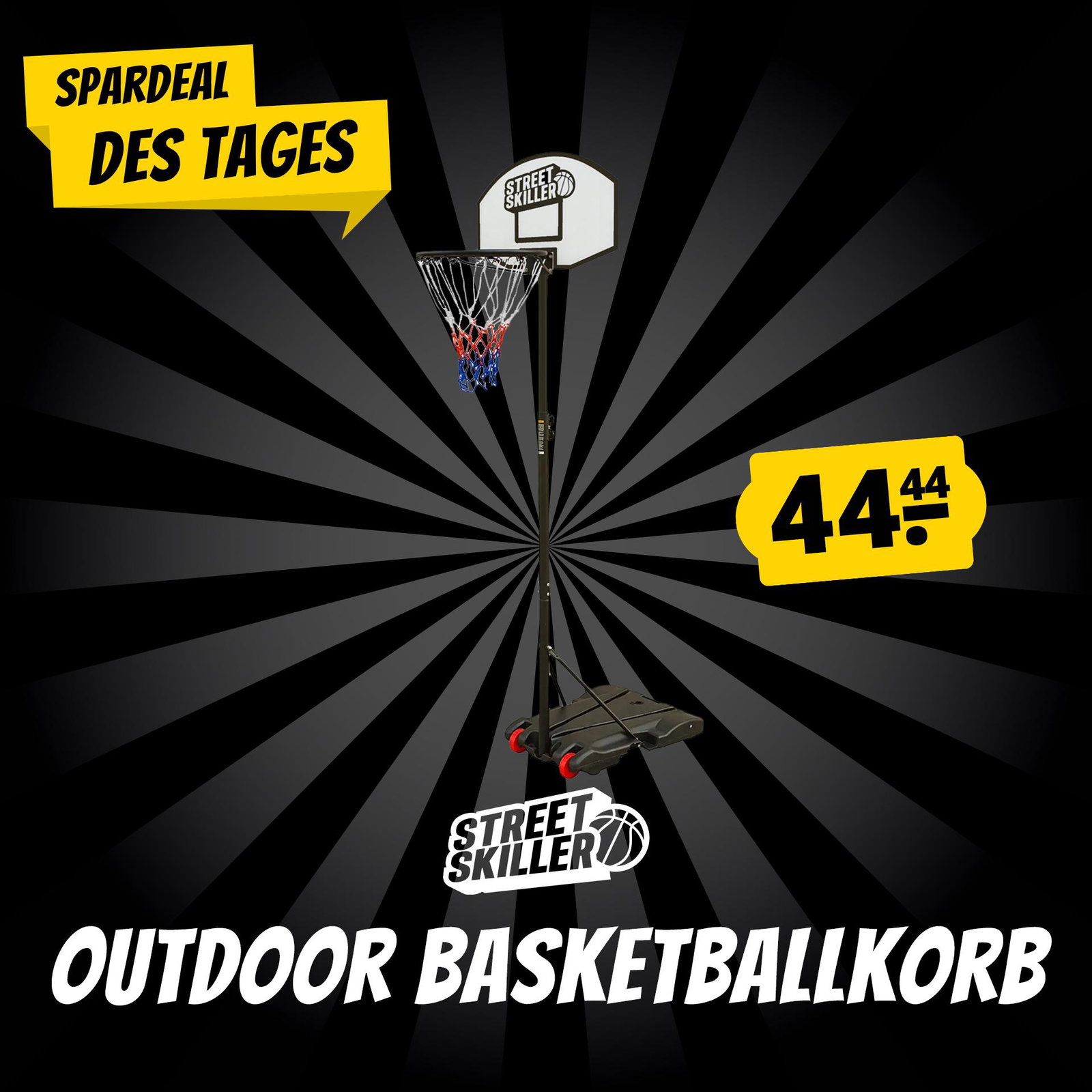 STREETSKILLER höhenverstellbarer Outdoor Basketballkorb 