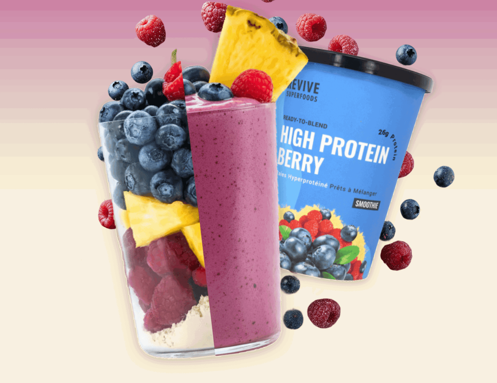 High Protein Berry Smoothie
