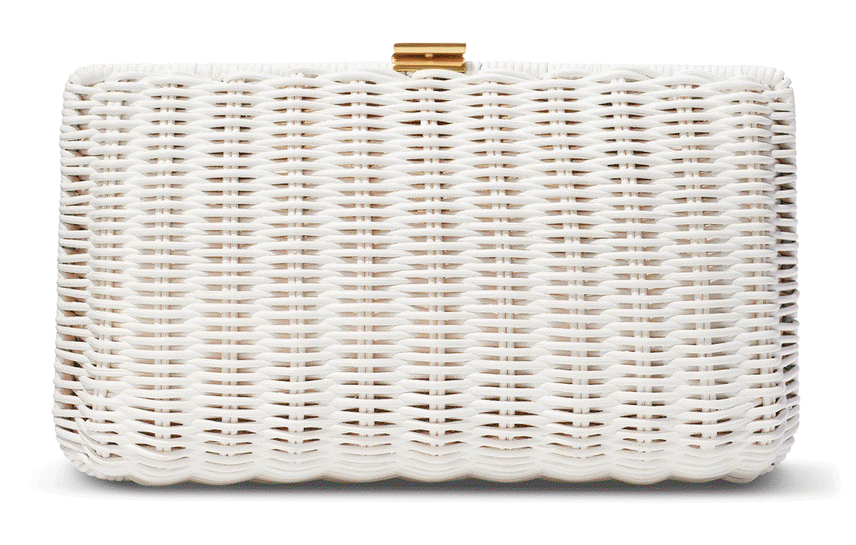 ADELINA WICKER CLUTCH