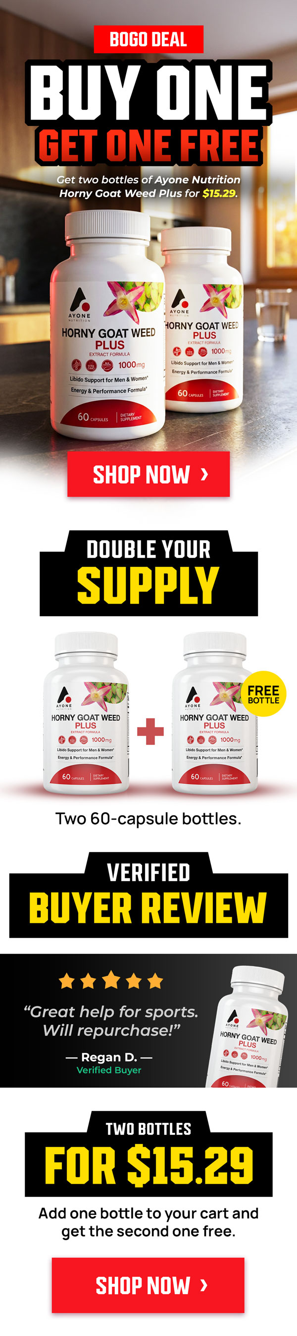 Buy Ayone Nutrition Horny Goat Weed Plus