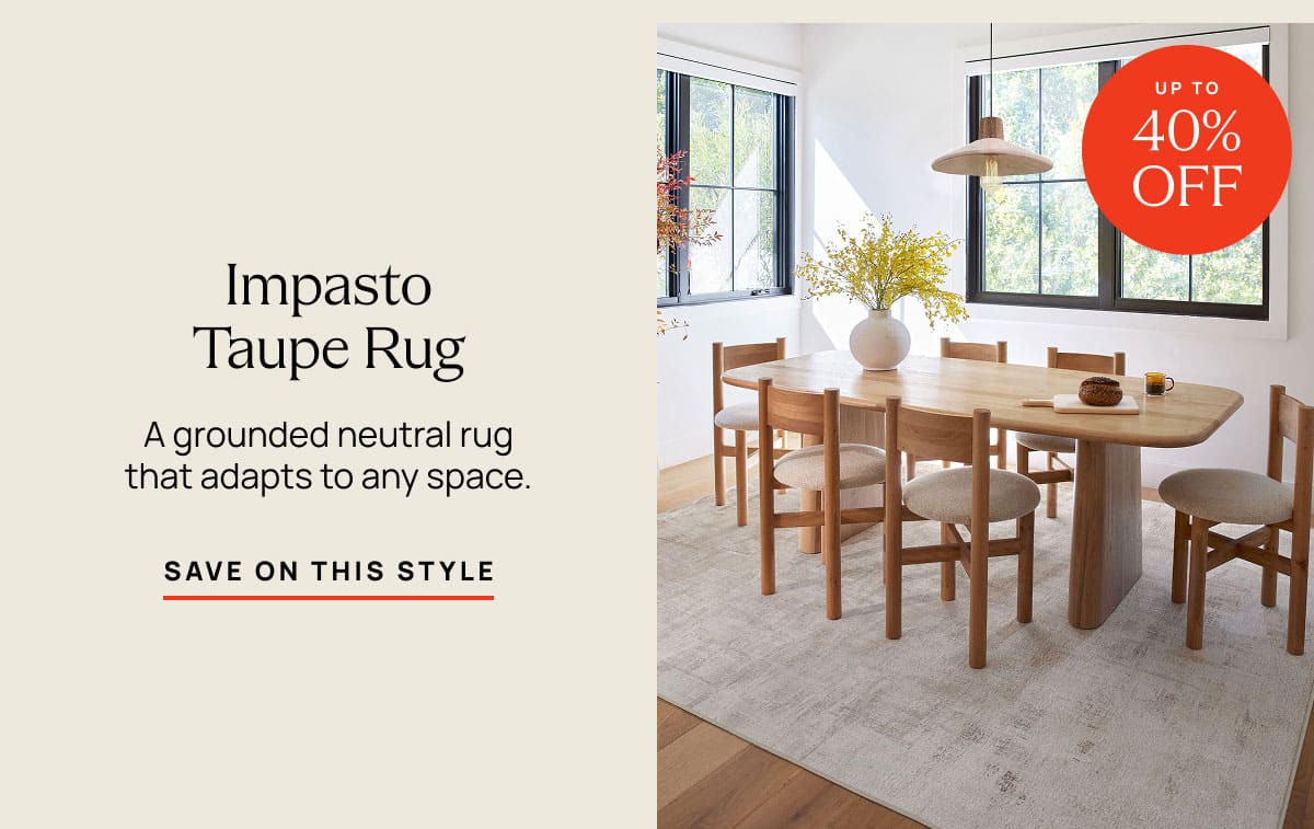 Impasto Taupe Rug | Save On This Style 