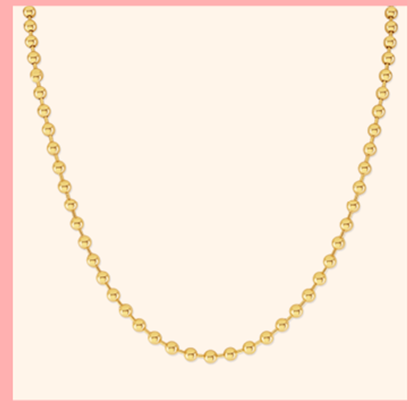 18ct Yellow Gold Ball Chain Necklace