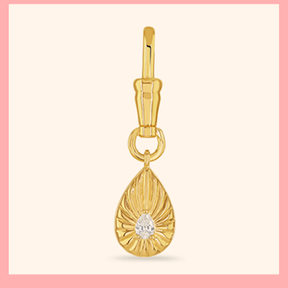 Emerald & Diamond Reversible Pendant Charm