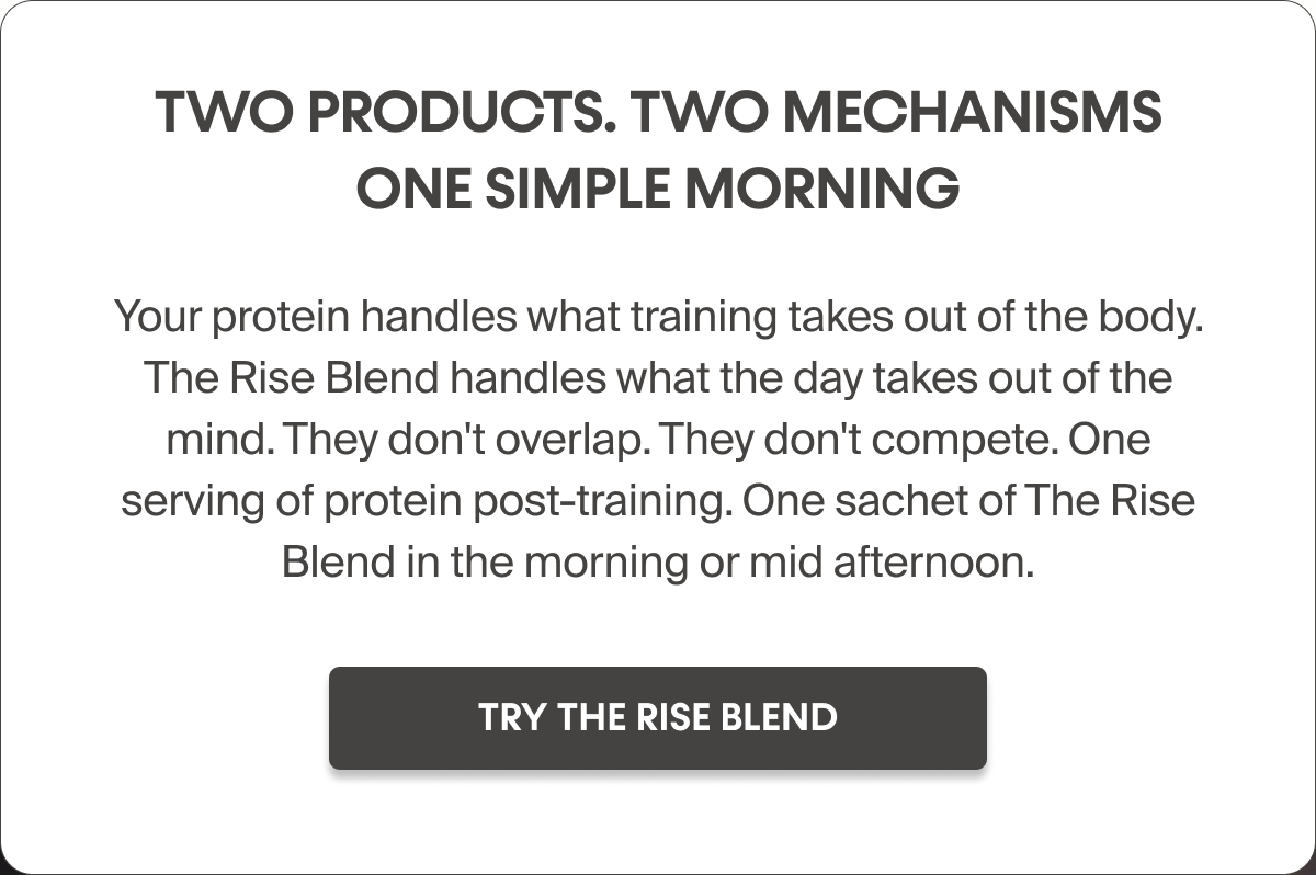 Two Products. Two Mechanisms One Simple Morning