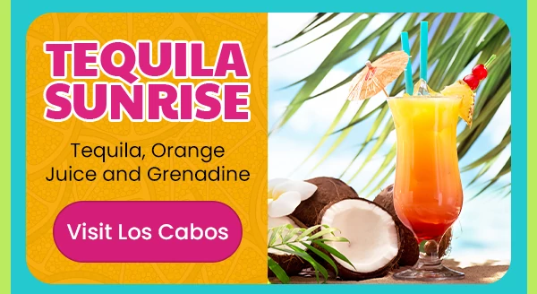 Tequila Sunrise: Tequila, Orange Juice and Grenadine