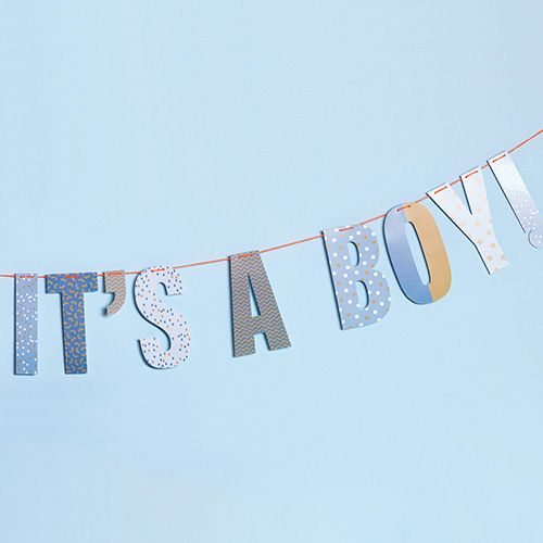 Alles zum Thema Geburt & Taufe: It´s a boy Girlande