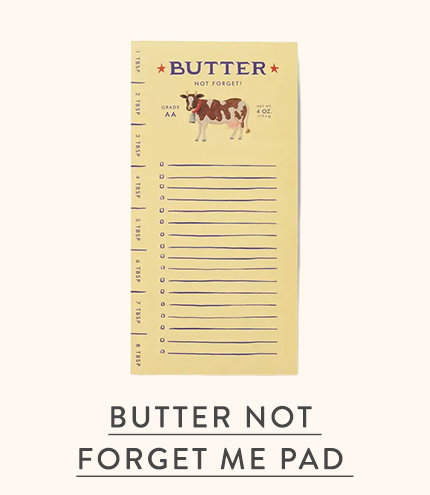 Butter Not Forget Me Pad 