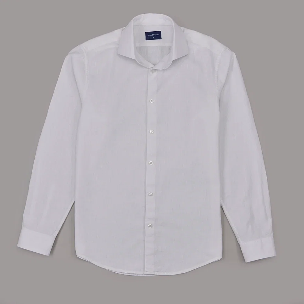 Image of Linen Rich Shirt - White