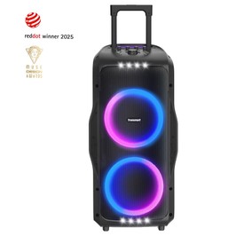 Tronsmart Halo 300 Party Speaker w/ XLR, Guitar & Mic Inputs + 240W Punch, Beat-Sync LEDs, 20H Battery Life, Outdoor / Beach / Pool / Travel