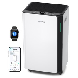HUMILABS 20L Dehumidifier, Wi-Fi & App Control, 24H Timer, 4.5L Water Tank & Drain Hose, 3 Modes, Coverage Area 60㎡