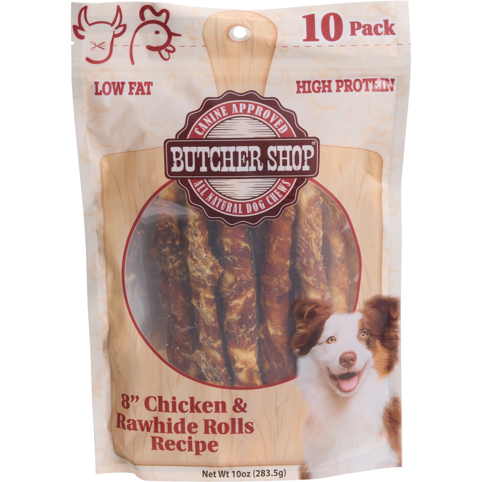 Butcher Shop Rawhide Rolls Dog Treats