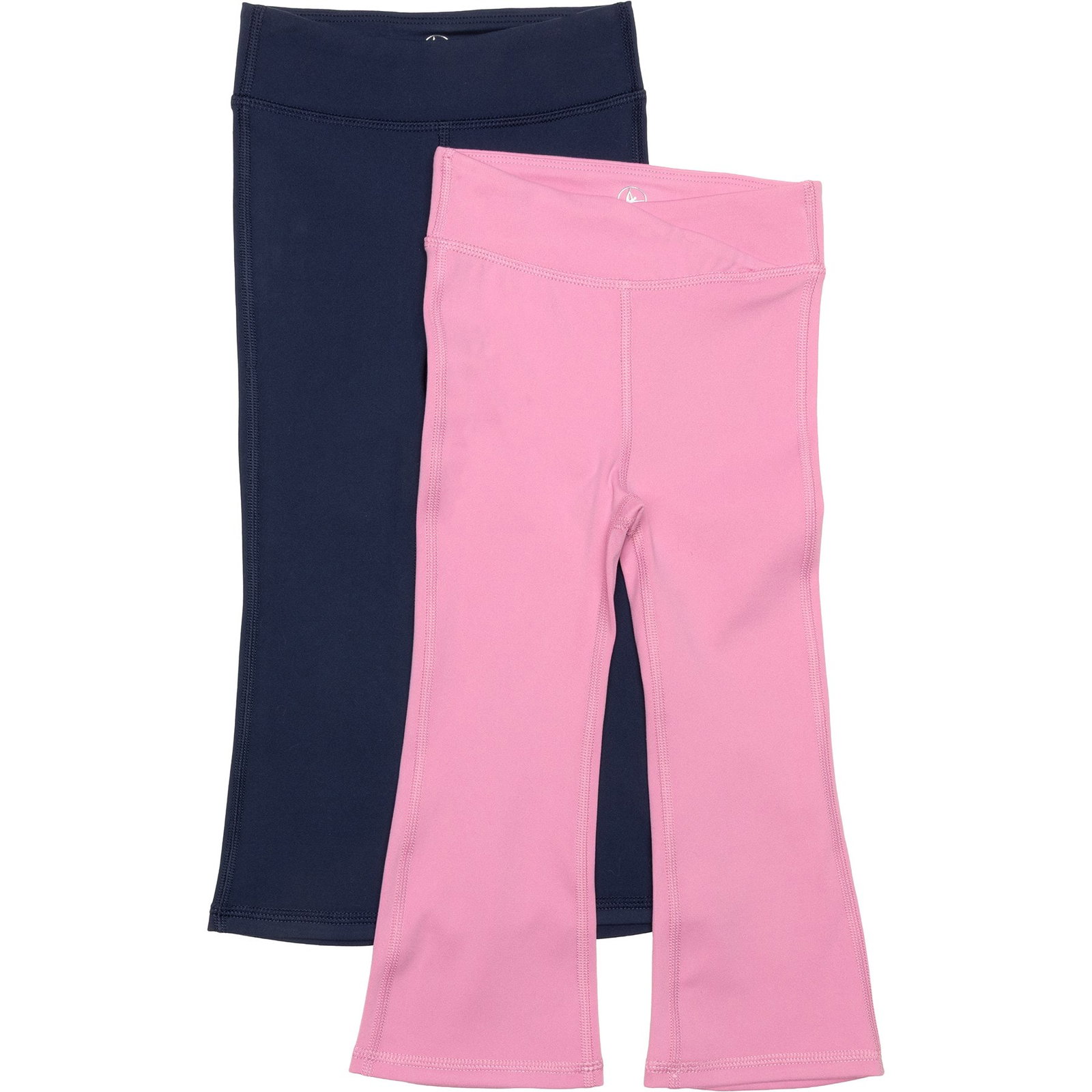 90 Degree by Reflex Toddler Girls Madison Flare Leggings | Dreamy Mauve/Naval Blue | Size 2T | Stretchy Fabric