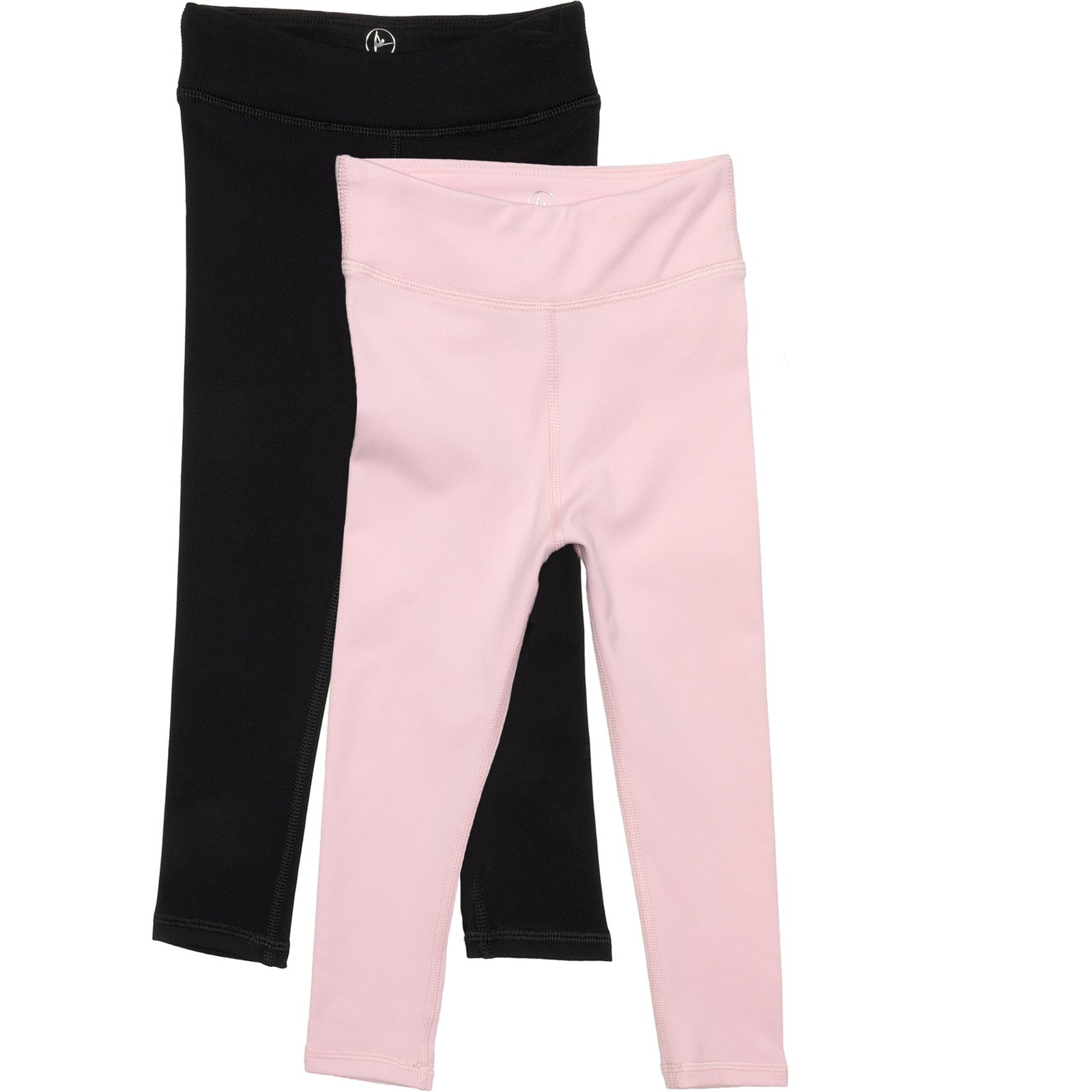 90 Degree by Reflex Toddler Girls Everyday Lux Leggings | Blossom/Black | Size 2T | Stretchy Fabric
