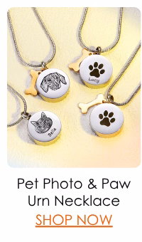 Pet Photo & Paw Urn Necklace