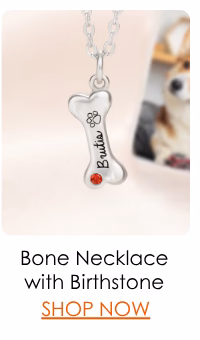 Bone Necklace with Birthstone