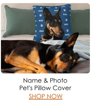 Name & Photo Pet's Pillow Cover
