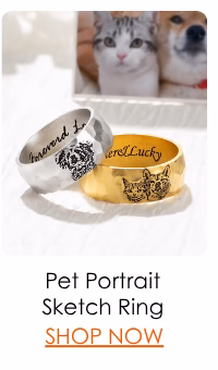 Pet Portrait Sketch Ring