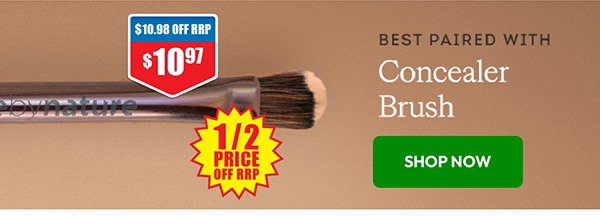 SHop Nude By Nature Concealer Brush 01 NEW at 1/2 price off RRP at Chemist Warehouse sale ends 5 August 2026