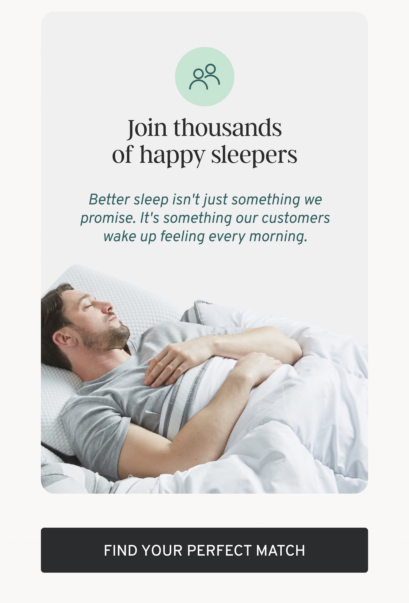 Join thousands of happy sleepers