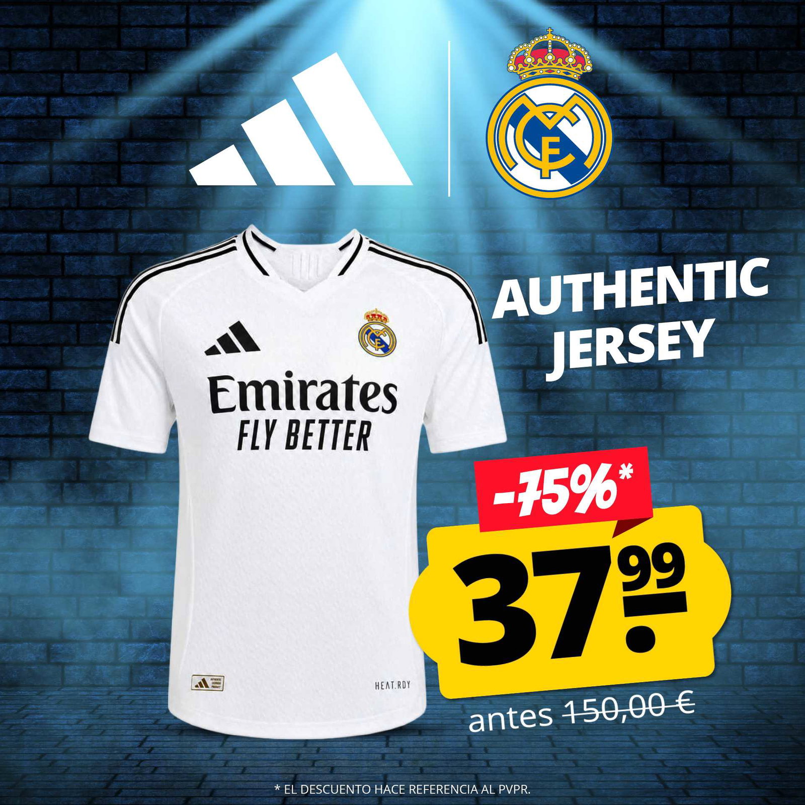 real madrid cf adidas primera equipacion authentic hombre camiseta