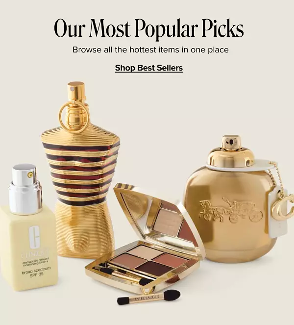 Our most popular picks. Browse the hottest items in one place. Shop best sellers. Various beauty products.