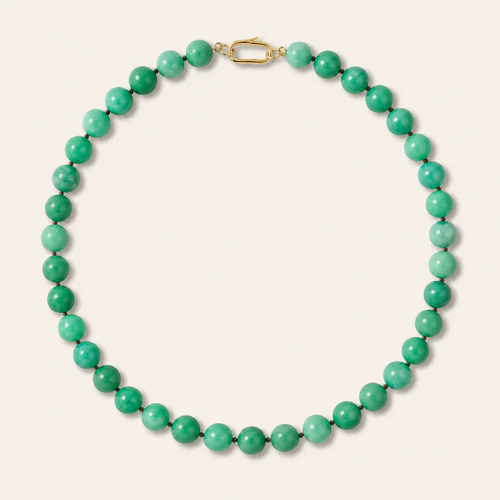 Image of Chrysoprase Knotted Gemstone Strand