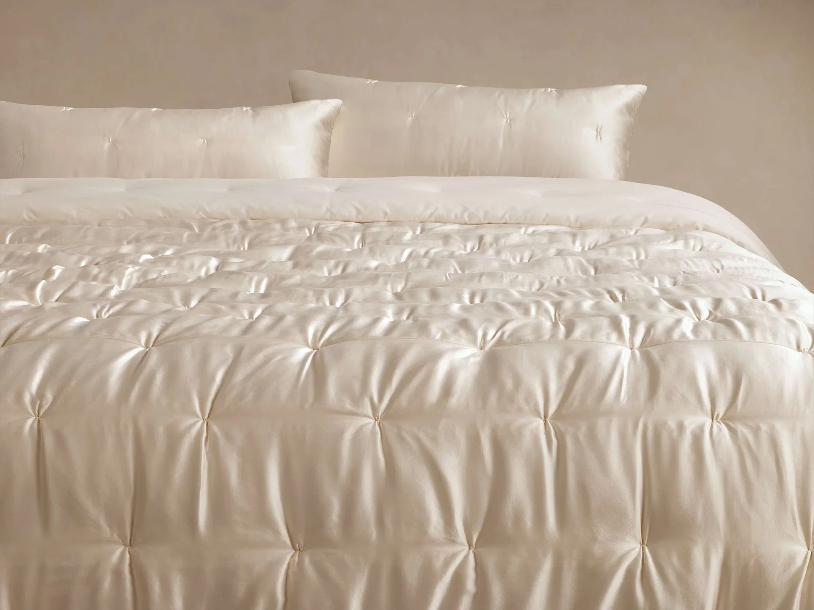 Image of Hand-Tucked Silk Quilt