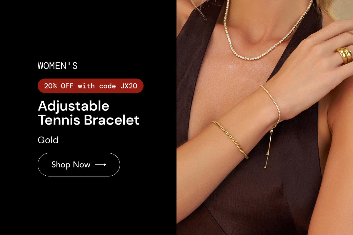 Women's Adjustable Tennis Bracelet with 20% OFF extra with Code: JX20
