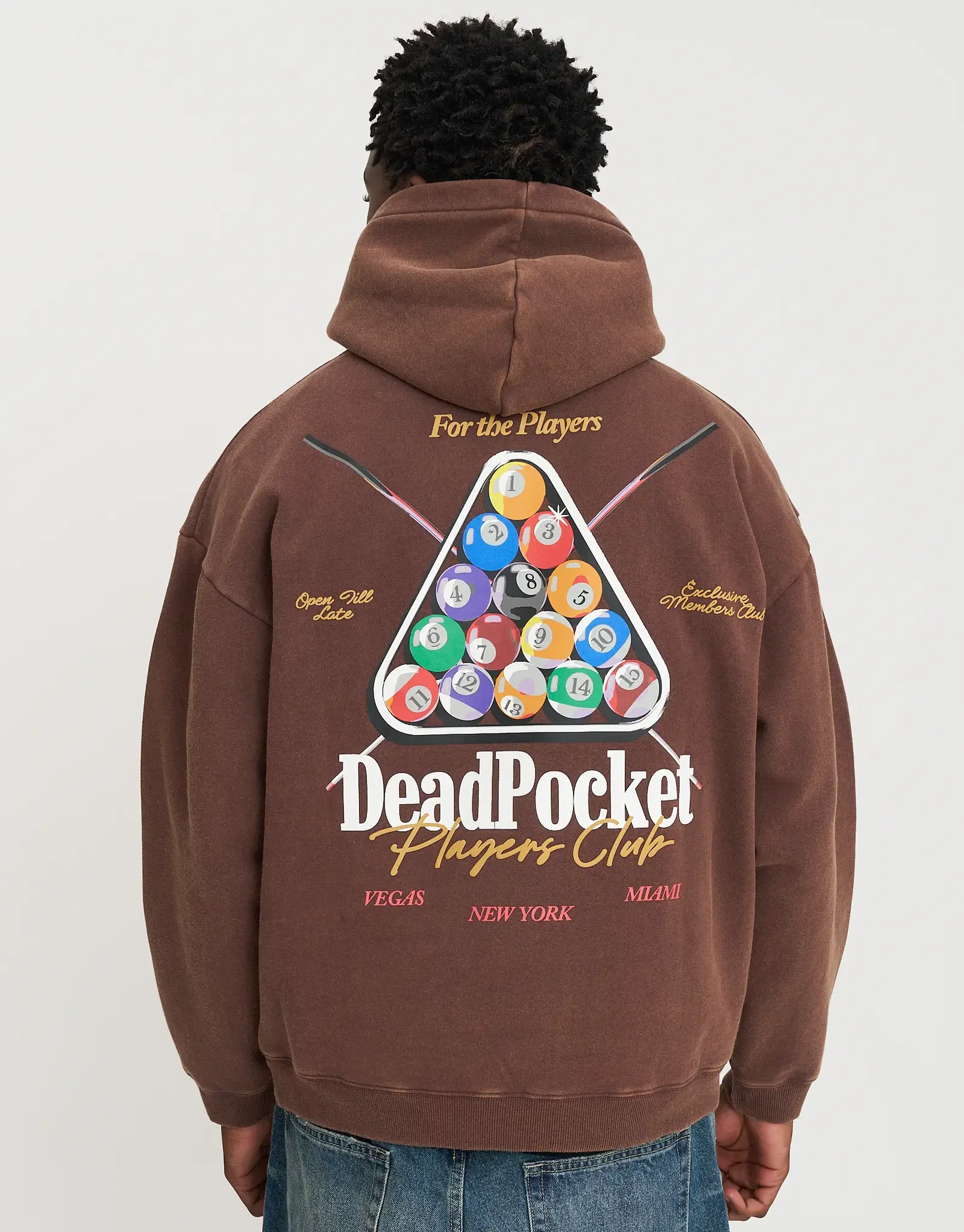 8 Ball Pool Oversized Hoodie in Bitter Brown