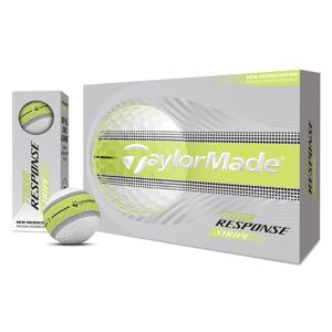 TaylorMade Tour Response Neon Stripe Yellow Golf Balls 2026