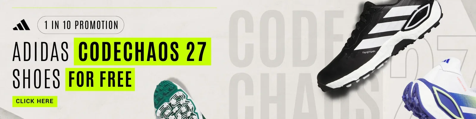 adidas Codechaos golf shoes - 1 in 10 chance to win your shoes free