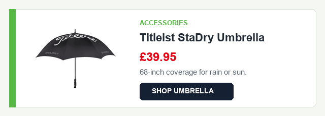 Accessories: Titleist StaDry Umbrella 39.95 pounds