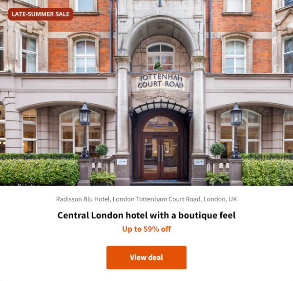 Central London hotel with a boutique feel