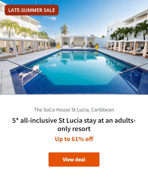 5* all-inclusive St Lucia stay at an adults-only resort