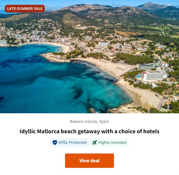Idyllic Mallorca beach getaway with a choice of hotels