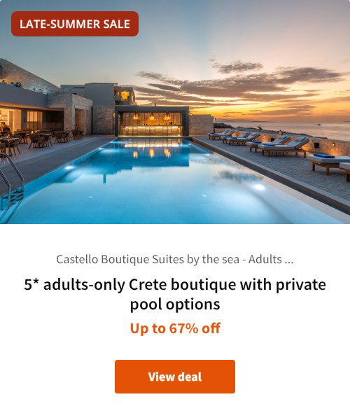 5* adults-only Crete boutique with private pool options
