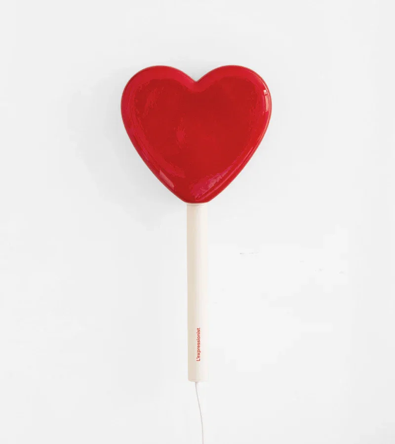 Image of Lampe murale sucette coeur
