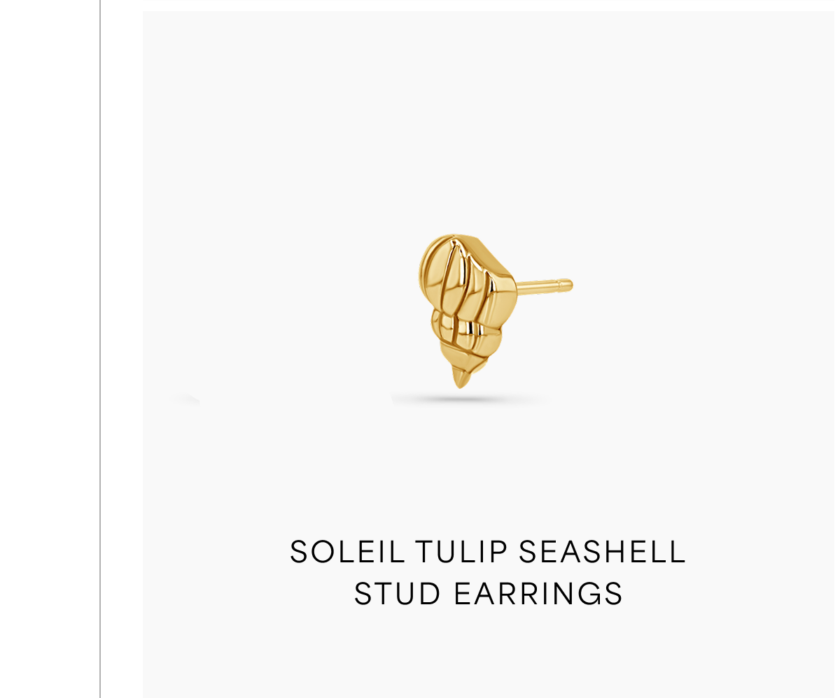 Soleil Tulip Seashell Stud Earrings