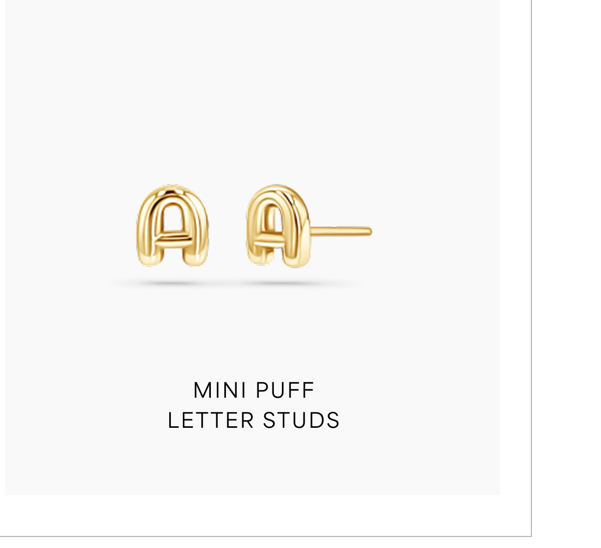 Mini Puff Letter Studs