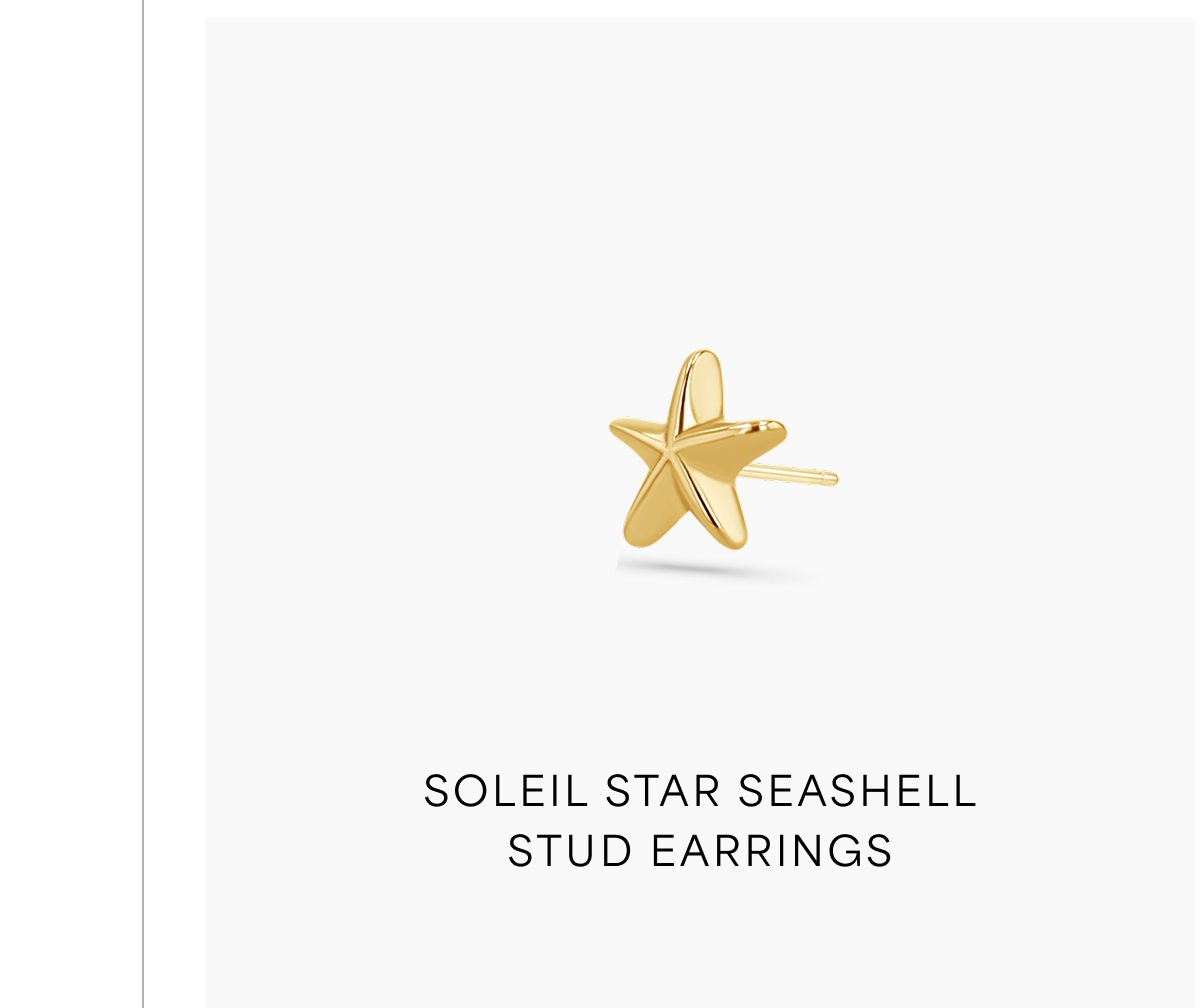 Soleil Star Seashell Stud Earrings