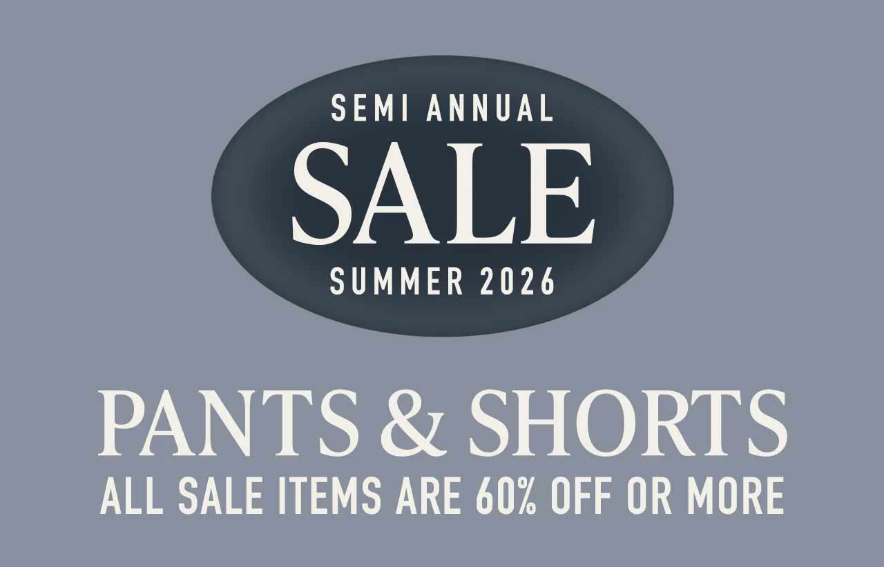 Shop the sale — pants and shorts at 60% off or more
