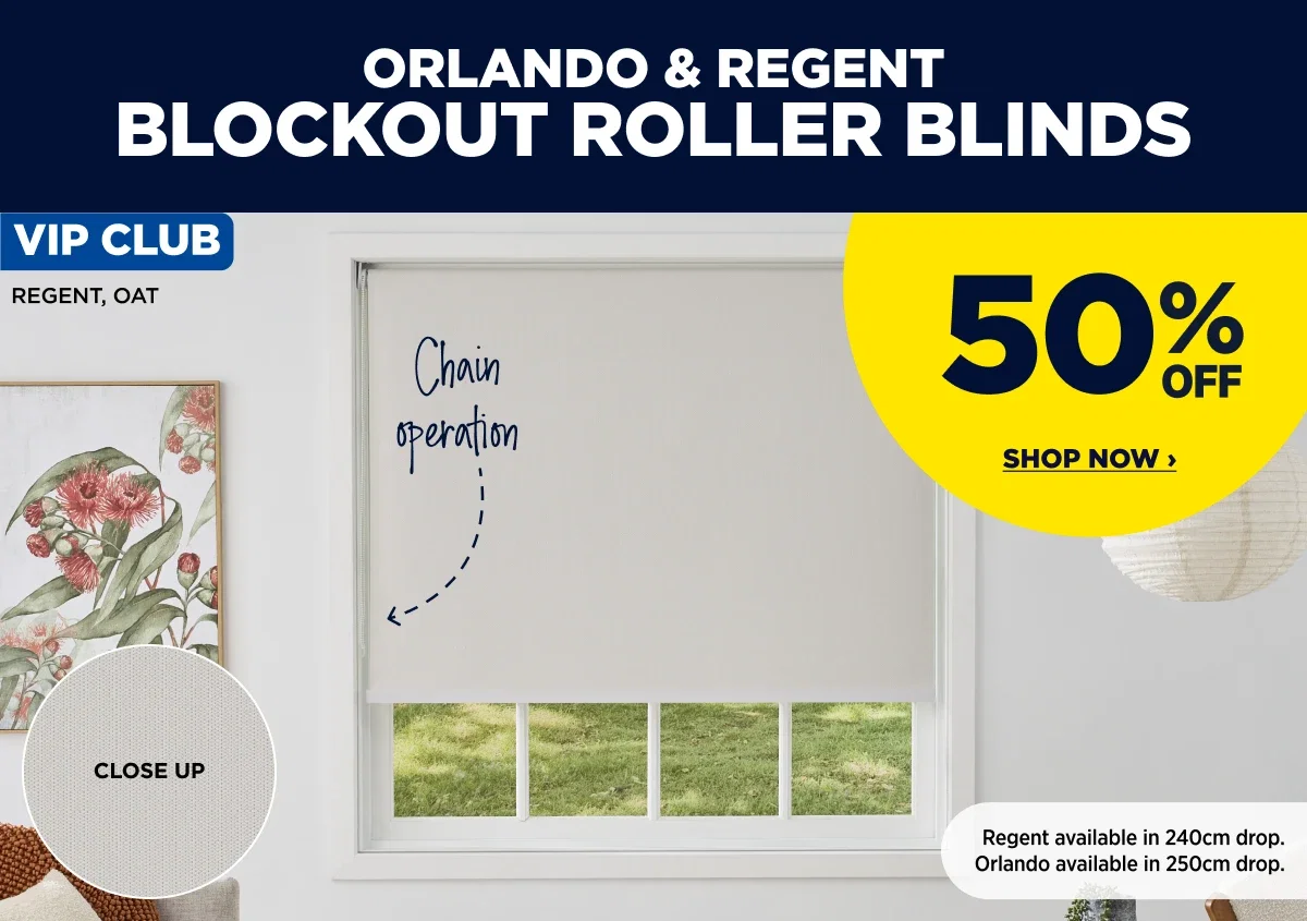 Orland & Regent Blockout Roller Blinds